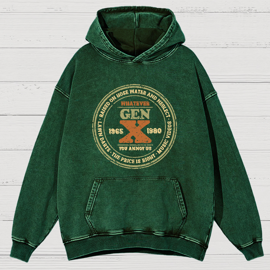 GenX Vintage Distressed Hoodie