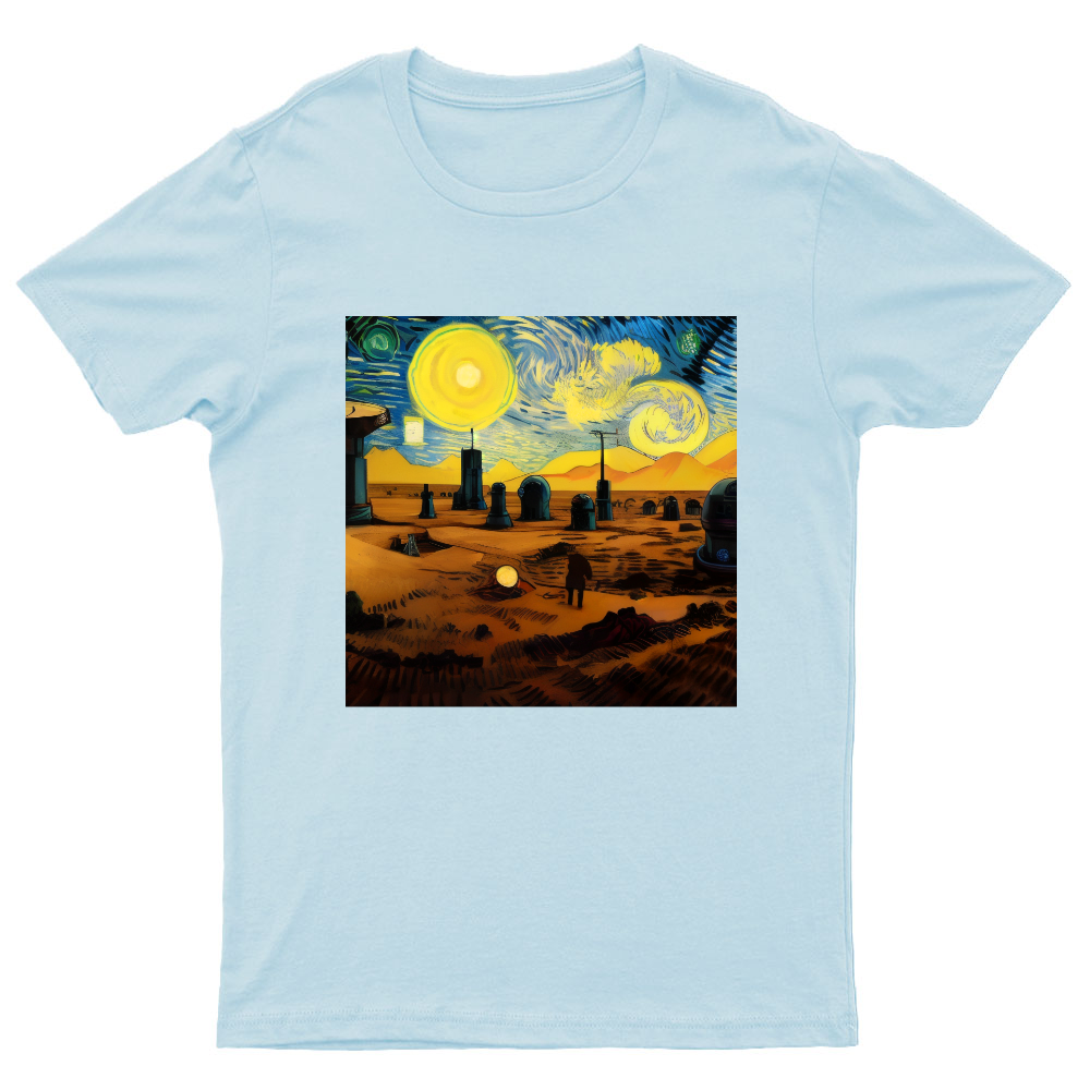 Starry Night in Mos Eisley Tatooine Nerdy T-Shirt