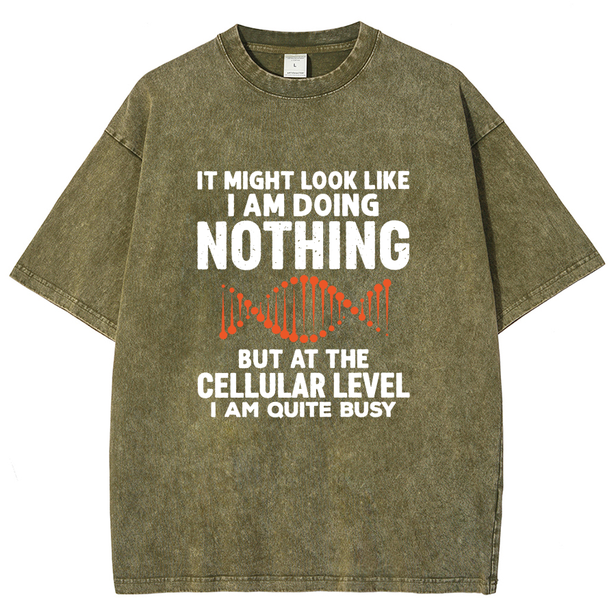 It Might Look Like I Am Doing Nothing Vintage Distressed T-shirt