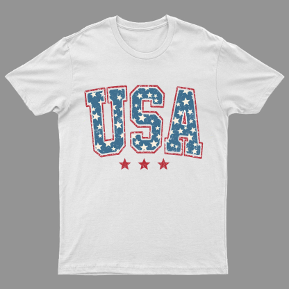 USA  Stars and Stripes Geeky T-Shirt