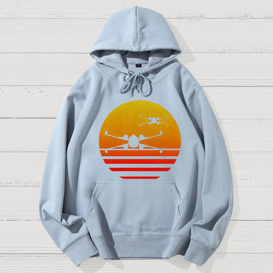 Sunset X-Wing Starfighter Geek Cotton Hoodie