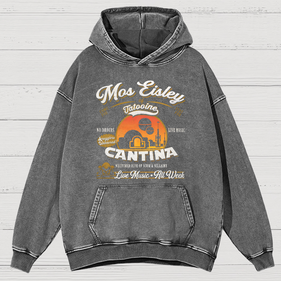 Mos Eisley Cantina Tatooine Graphic Star Wars Vintage Distressed Hoodie