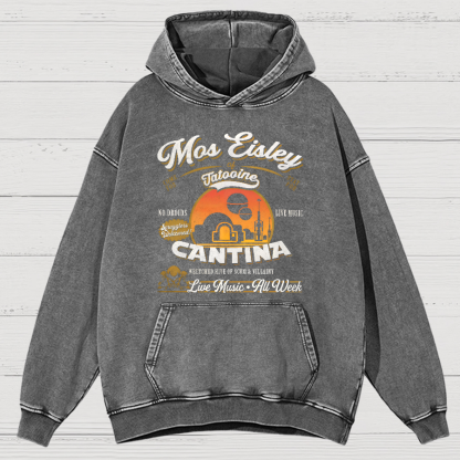 Mos Eisley Cantina Tatooine Graphic Star Wars Vintage Distressed Hoodie