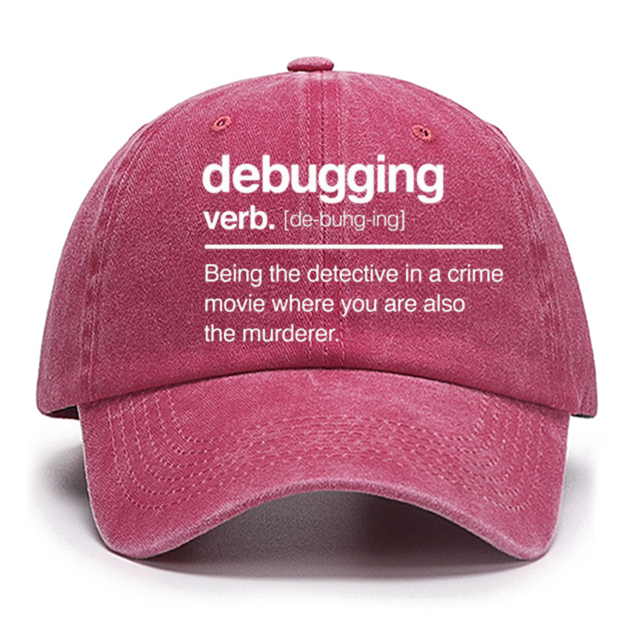 Debugging Verb - NERD Hat - IT Hat - Computer Coder Hat
