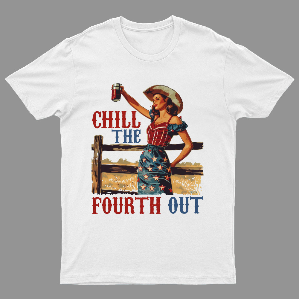 Chill the Fourth Out Retro 4th of july Nerdy T-Shirt