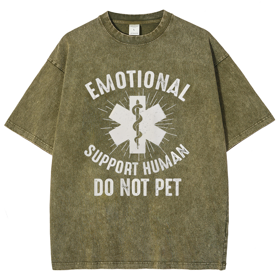 Emotional Support Human Vintage Distressed T-shirt