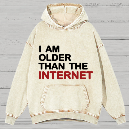 I Am Older Than The Internet Vintage Distressed Hoodie
