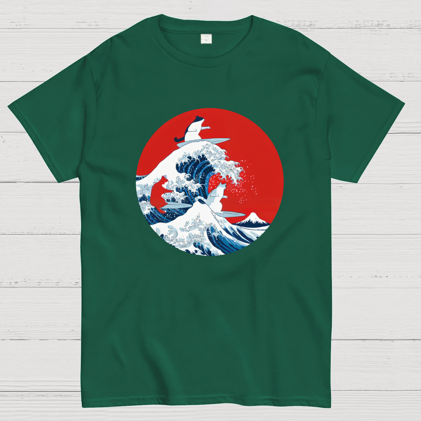 Surfing Cat Funny T-Shirt
