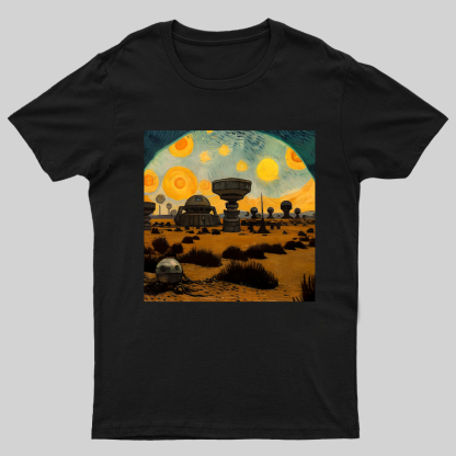 Starry Night in Mos Eisley Tatooine Nerdy T-Shirt