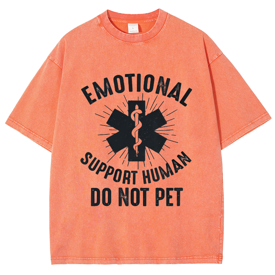 Emotional Support Human Vintage Distressed T-shirt