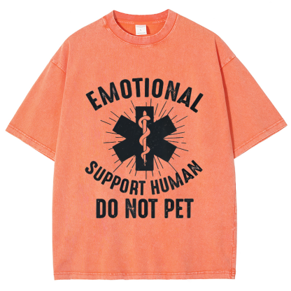Emotional Support Human Vintage Distressed T-shirt