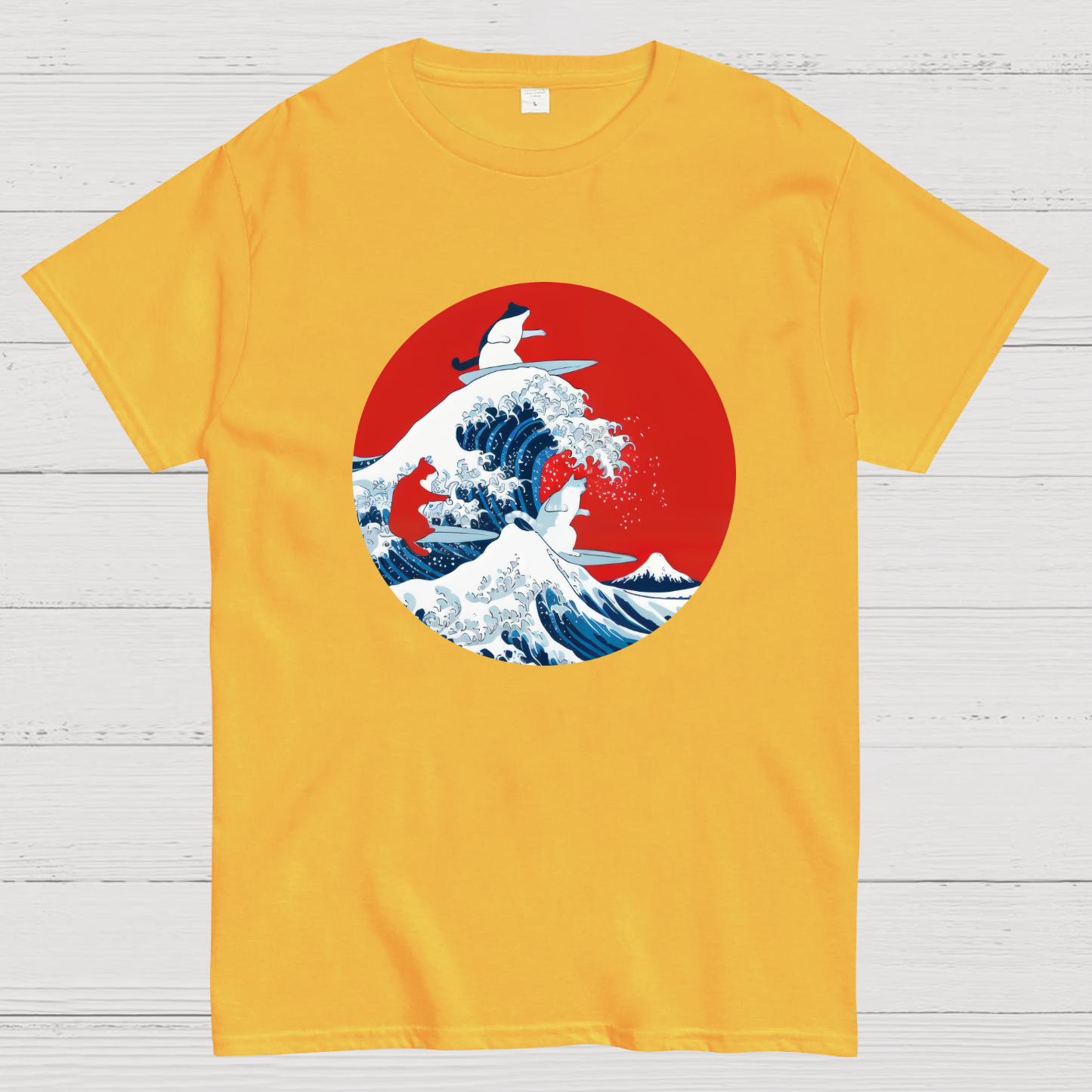 Surfing Cat Funny T-Shirt