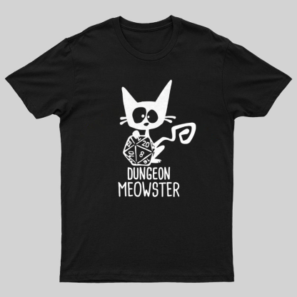 Dungeon Meowster Funny Unisex Gamer T-Shirt