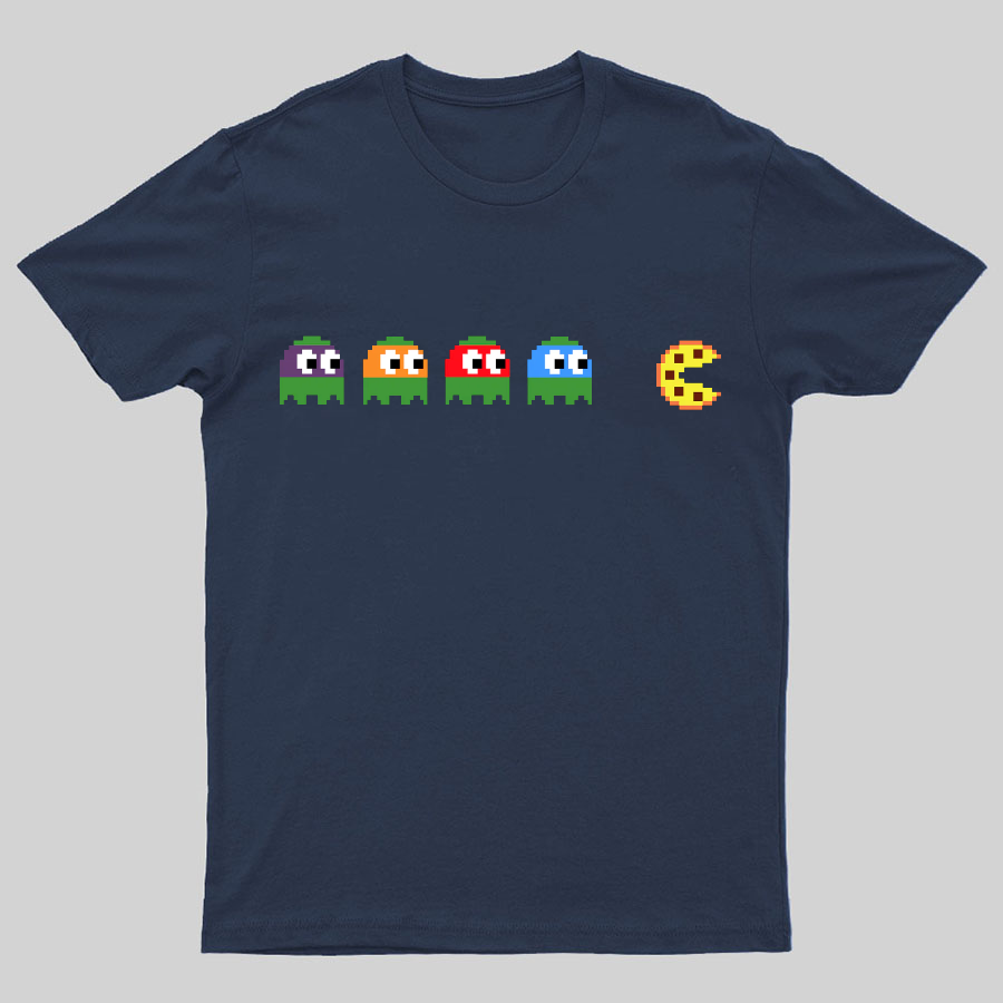 Teenage Mutant Ninja Turtles Chasing Pizza Geeky T-Shirt