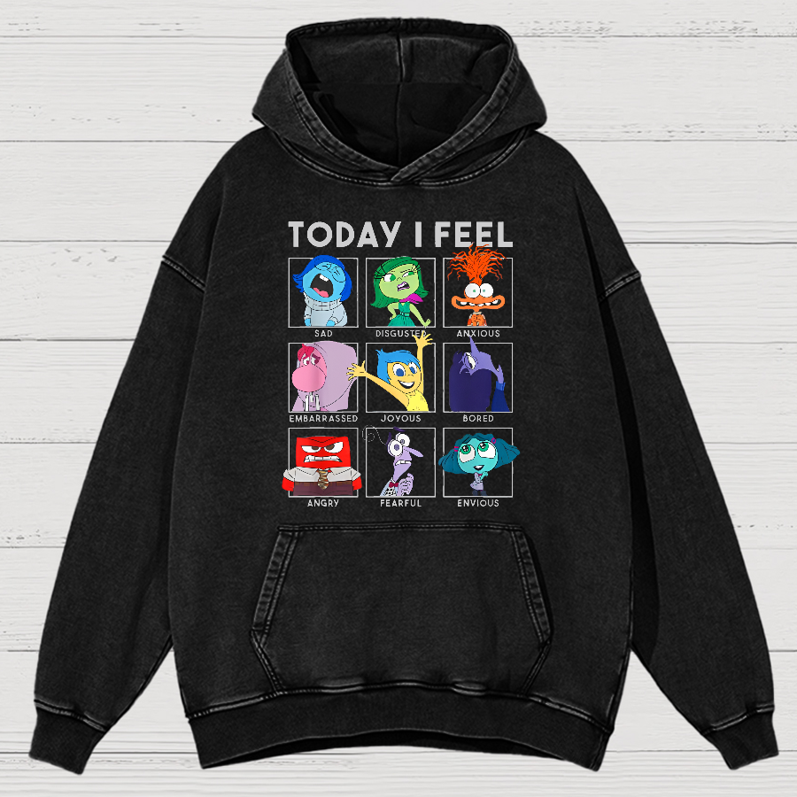 Today I Feel Funny Vintage Distressed Hoodie