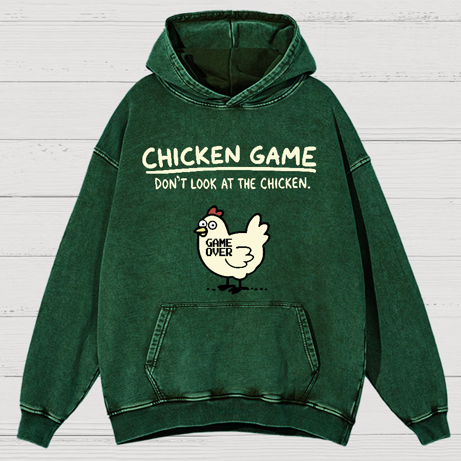 Chicken Game Vintage Distressed Hoodie