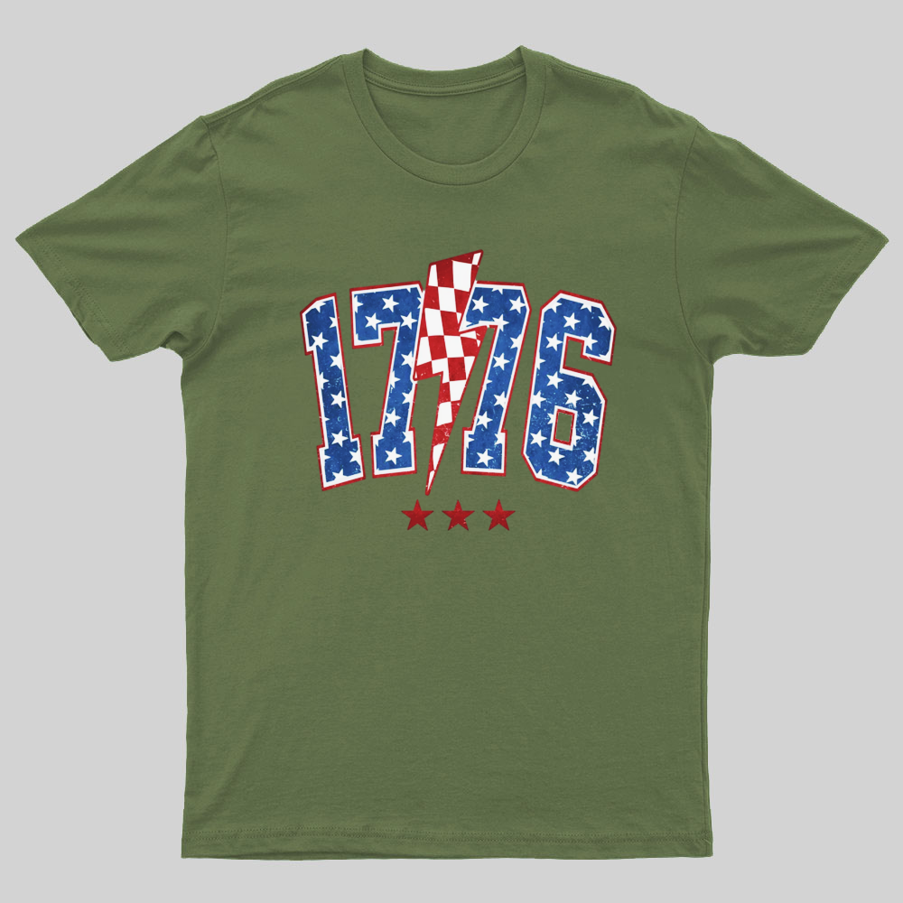 1776 America 4th of July Nerdy T-Shirt