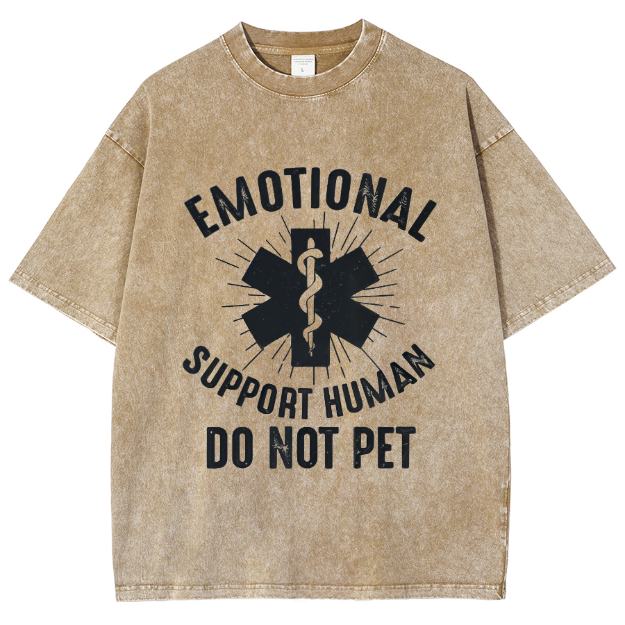 Emotional Support Human Vintage Distressed T-shirt