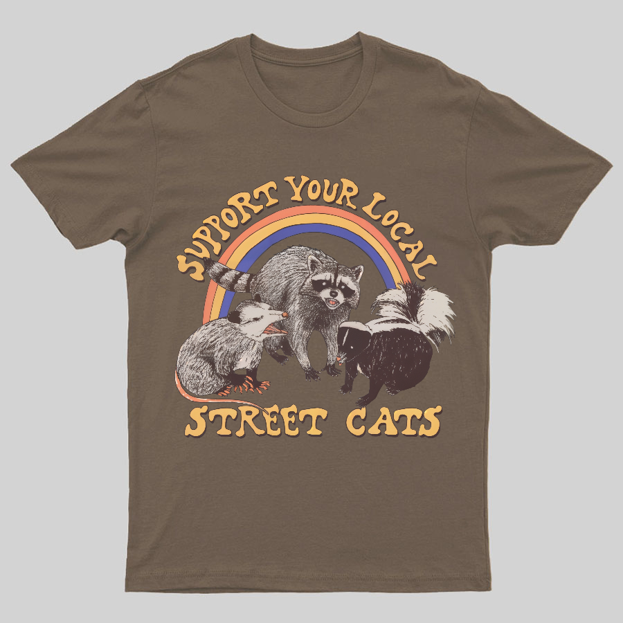 Support Your Local Street Cats (raccoon) Tee
