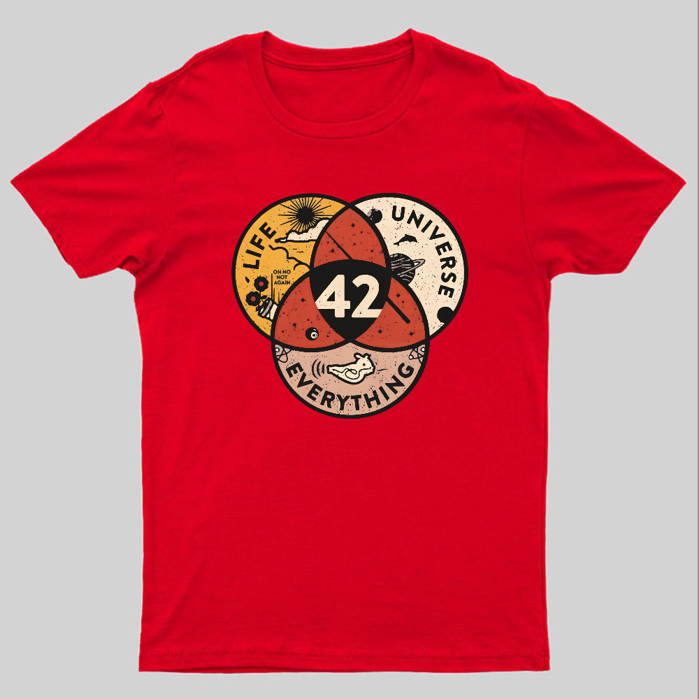 42 The Answer To Life The Universe And Everything Vintage Geeky T-Shirt