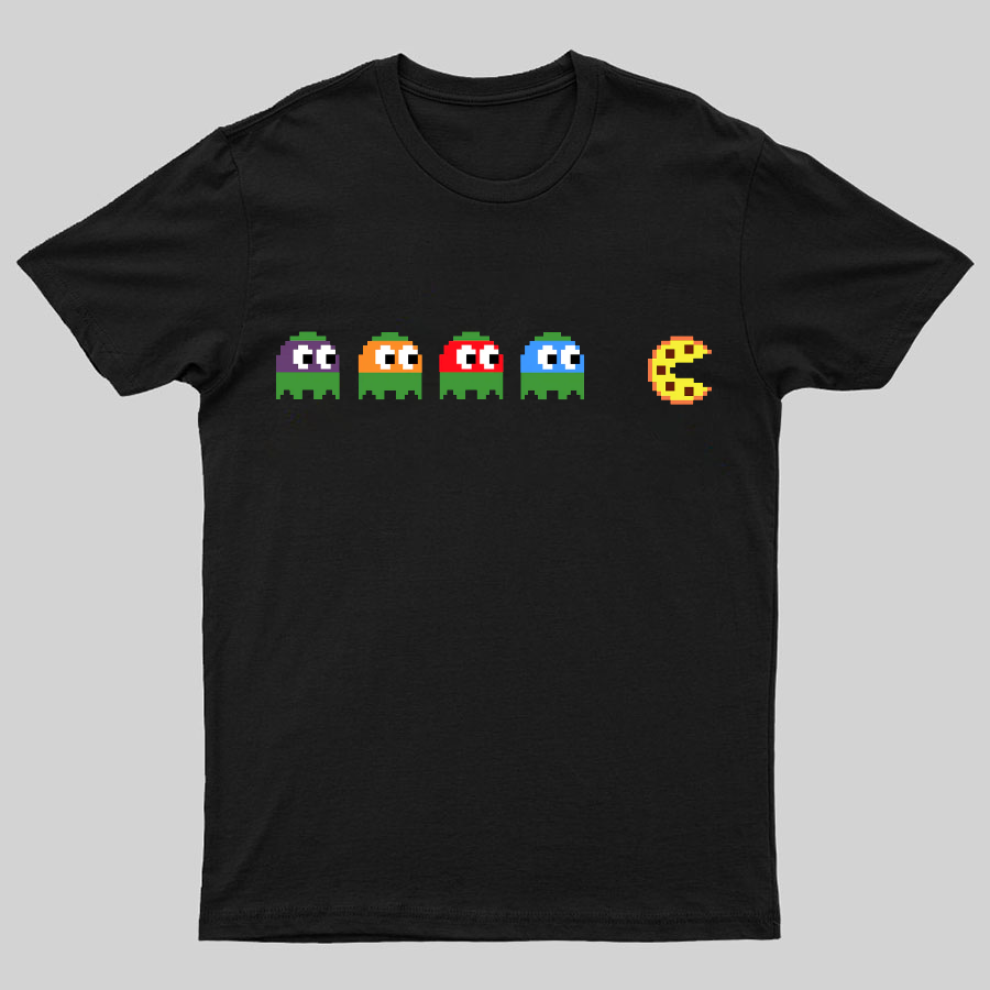 Teenage Mutant Ninja Turtles Chasing Pizza Geeky T-Shirt