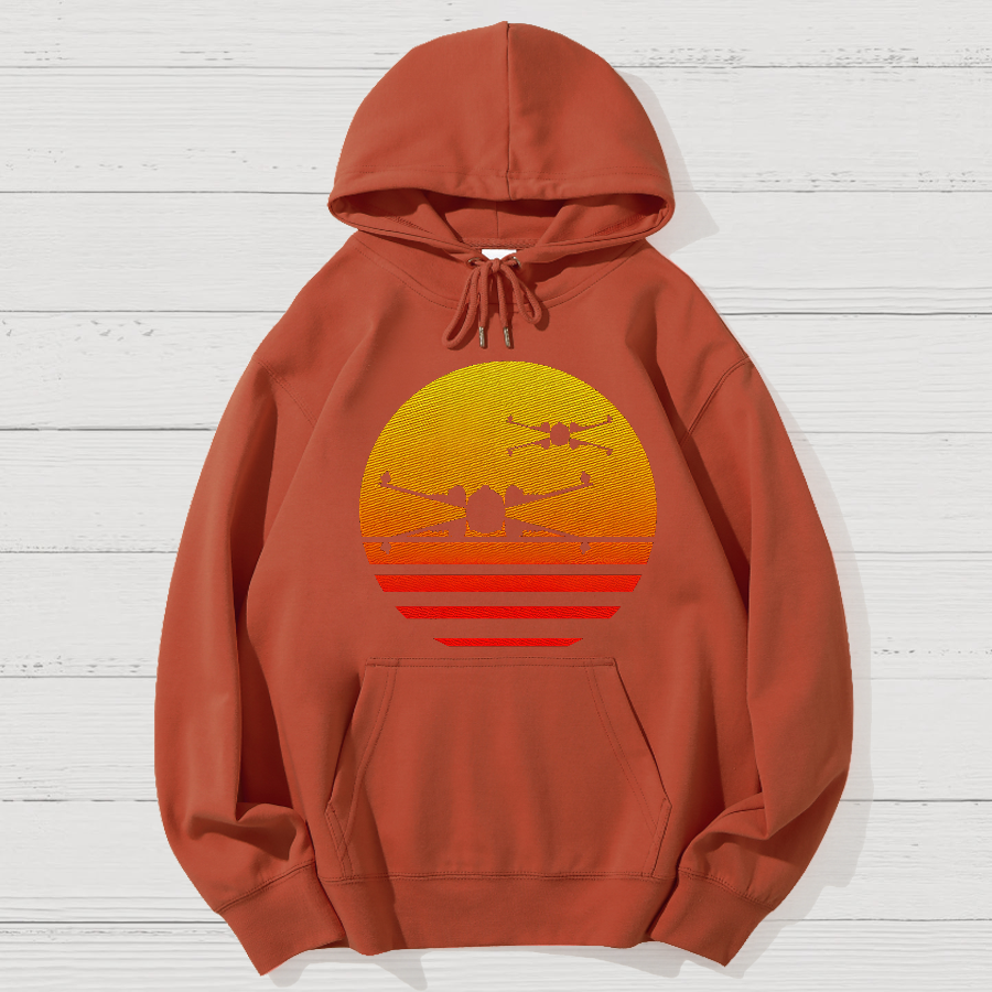 Sunset X-Wing Starfighter Geek Cotton Hoodie
