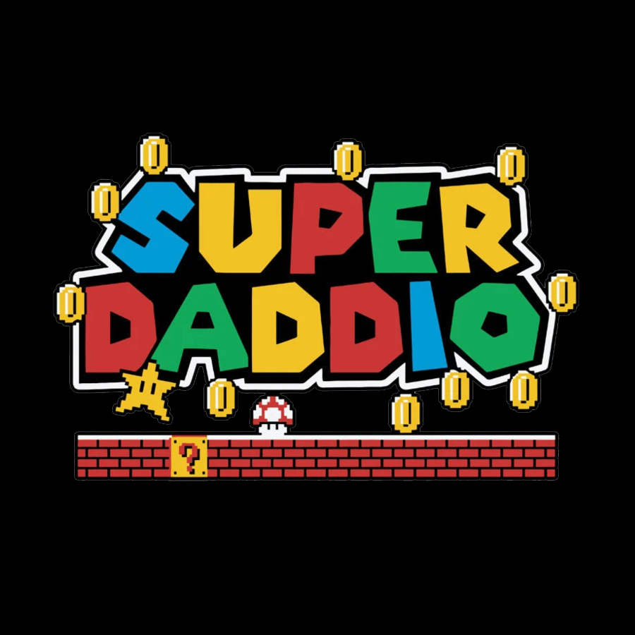 Father's Day Gift Father's Day SUPER DADDIO Gamer Dad Geeky T-Shirt
