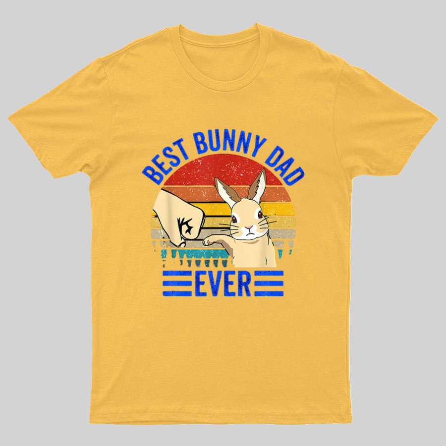 Best Bunny Dad Ever Geeky T-Shirt