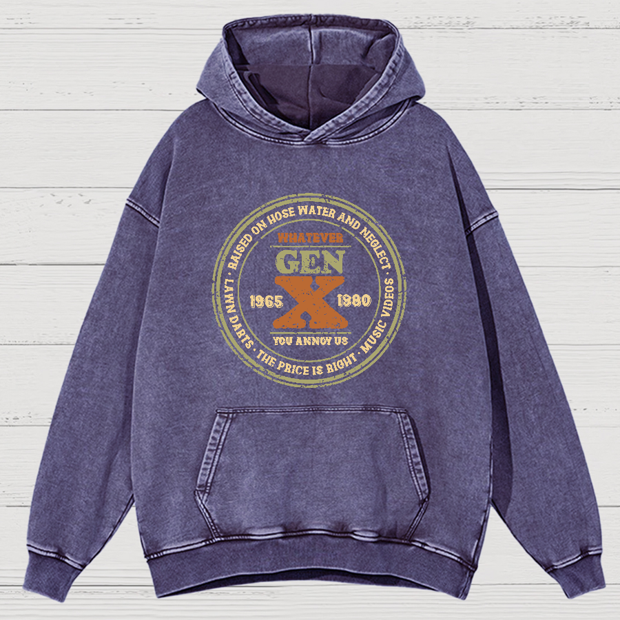 GenX Vintage Distressed Hoodie
