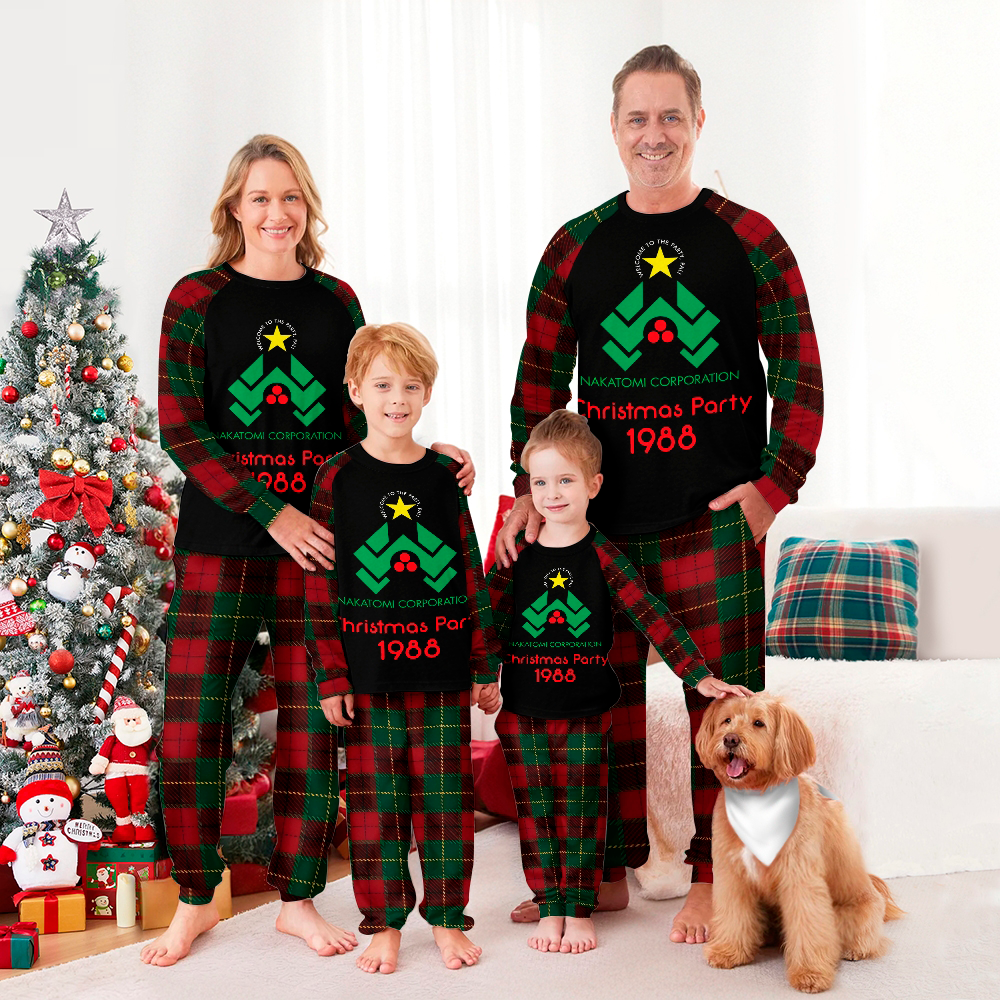 Christmas Party In 1988  Family Christmas Pajamas Set