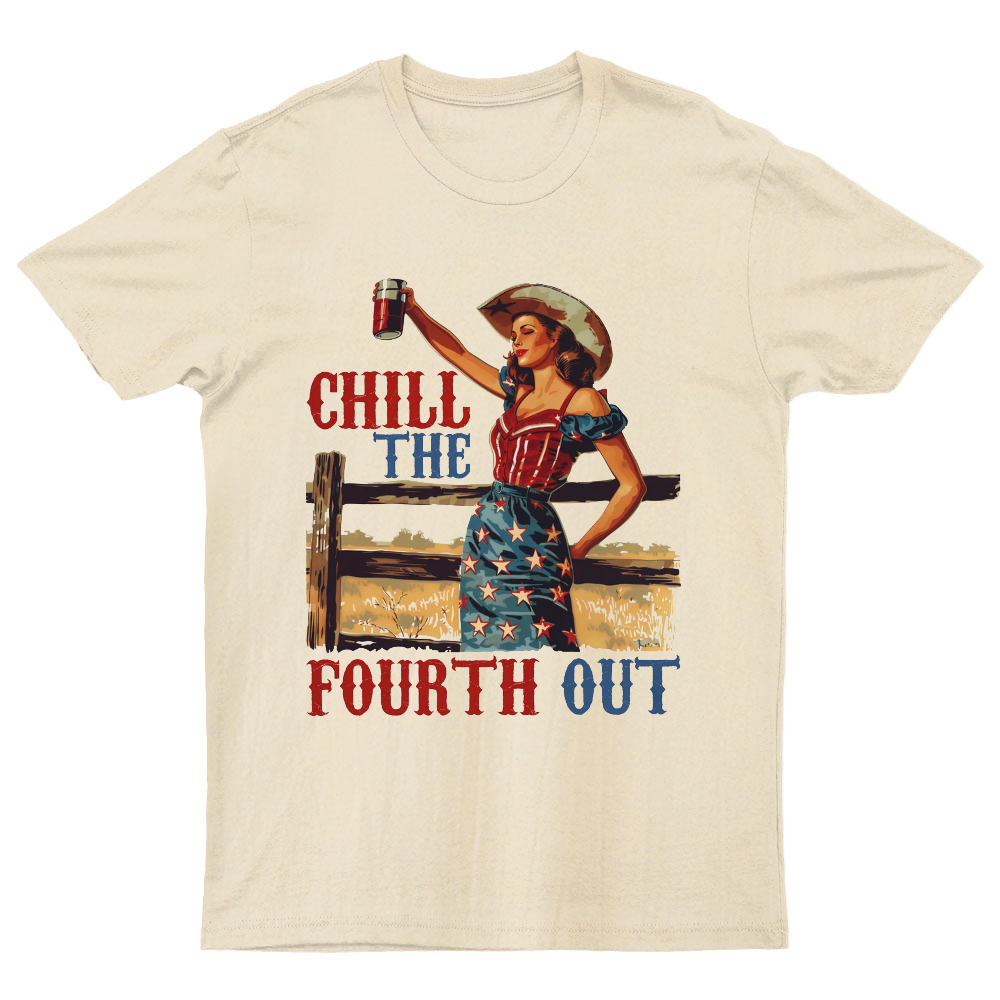 Chill the Fourth Out Retro 4th of july Nerdy T-Shirt