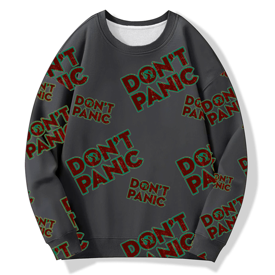 Don't Panic Air Layer Crew-Neck Print Sweatshirt