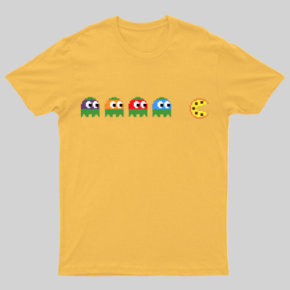 Teenage Mutant Ninja Turtles Chasing Pizza Geeky T-Shirt