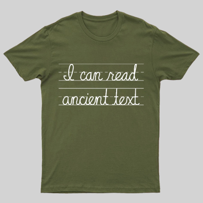 Ancient Text Geeky T-Shirt