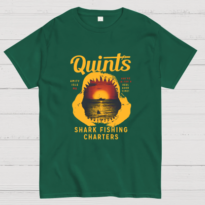 Quint's Shark Fishing Charters Geeky T-Shirt