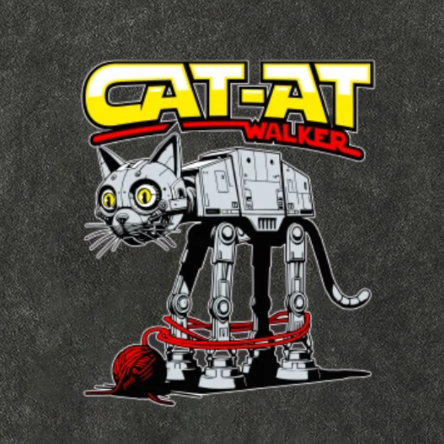 Funny Cat-at Walker,Cat Geeky Vintage Distressed T-shirt