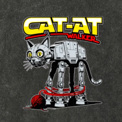 Funny Cat-at Walker,Cat Geeky Vintage Distressed T-shirt