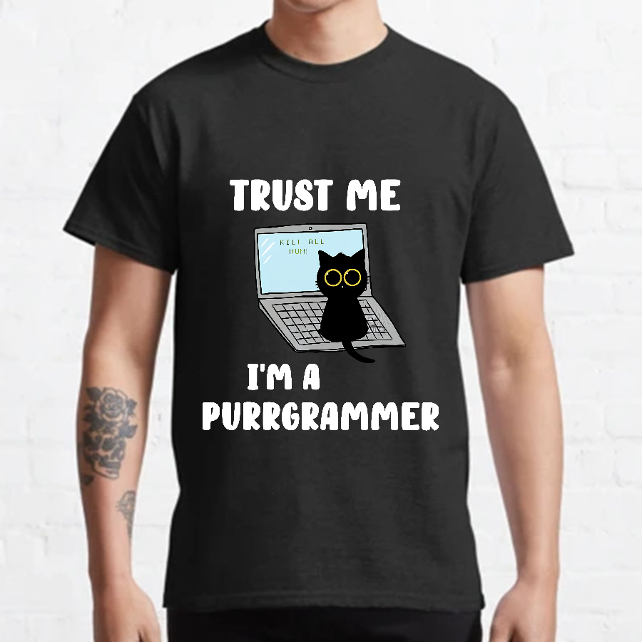 I'm A Purrgrammer Funny Cat Nerdy T-Shirt