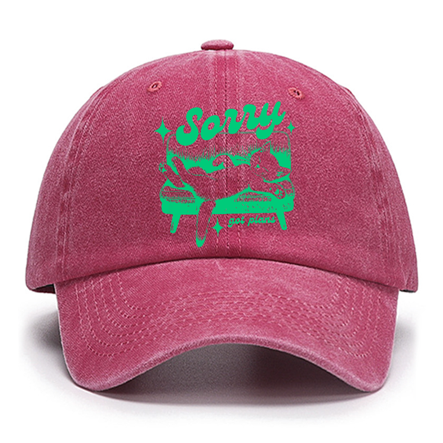 Sorry Got Plans Funny Cat Cotton Hat