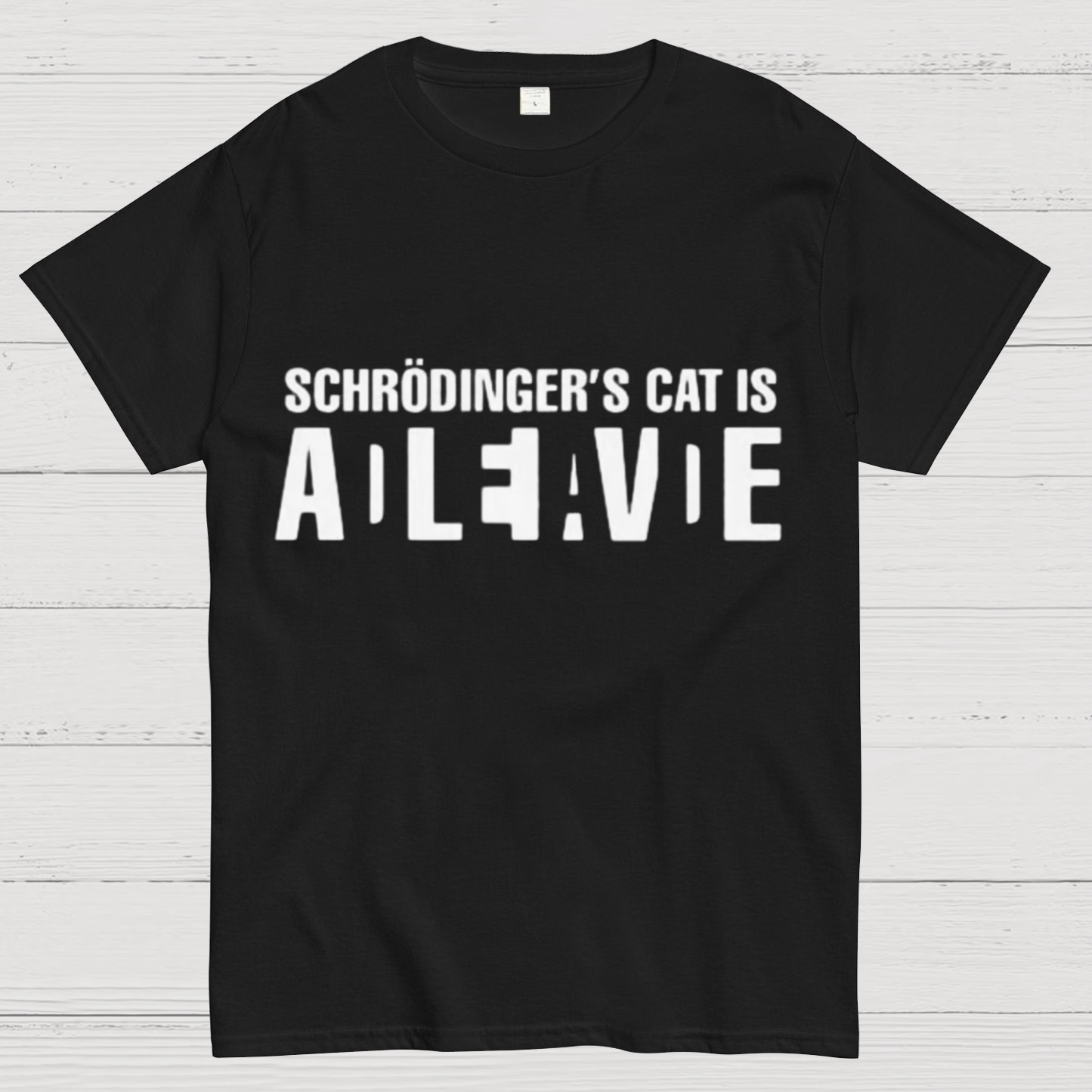 Schrödinger's Cat Adleiavde Geek Science T-Shirt