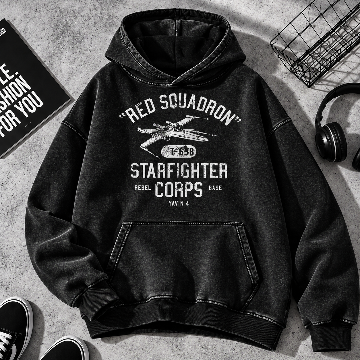 Planet Battles Rebels X-Wing Planetfighter Vintage Distressed Hoodie