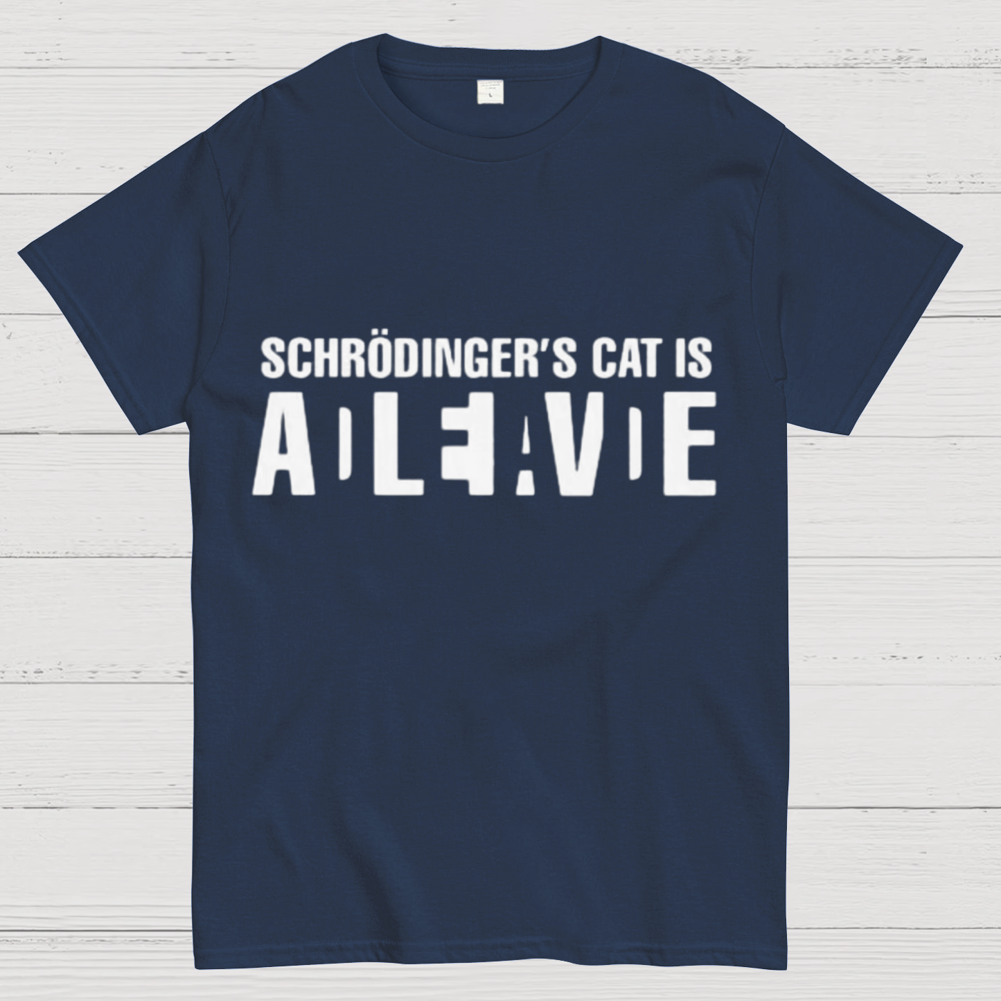 Schrödinger's Cat Adleiavde Geek Science T-Shirt
