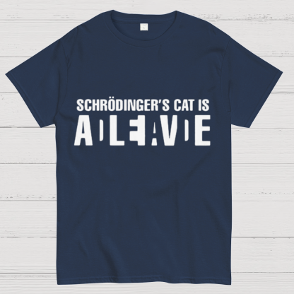 Schrödinger's Cat Adleiavde Geek Science T-Shirt