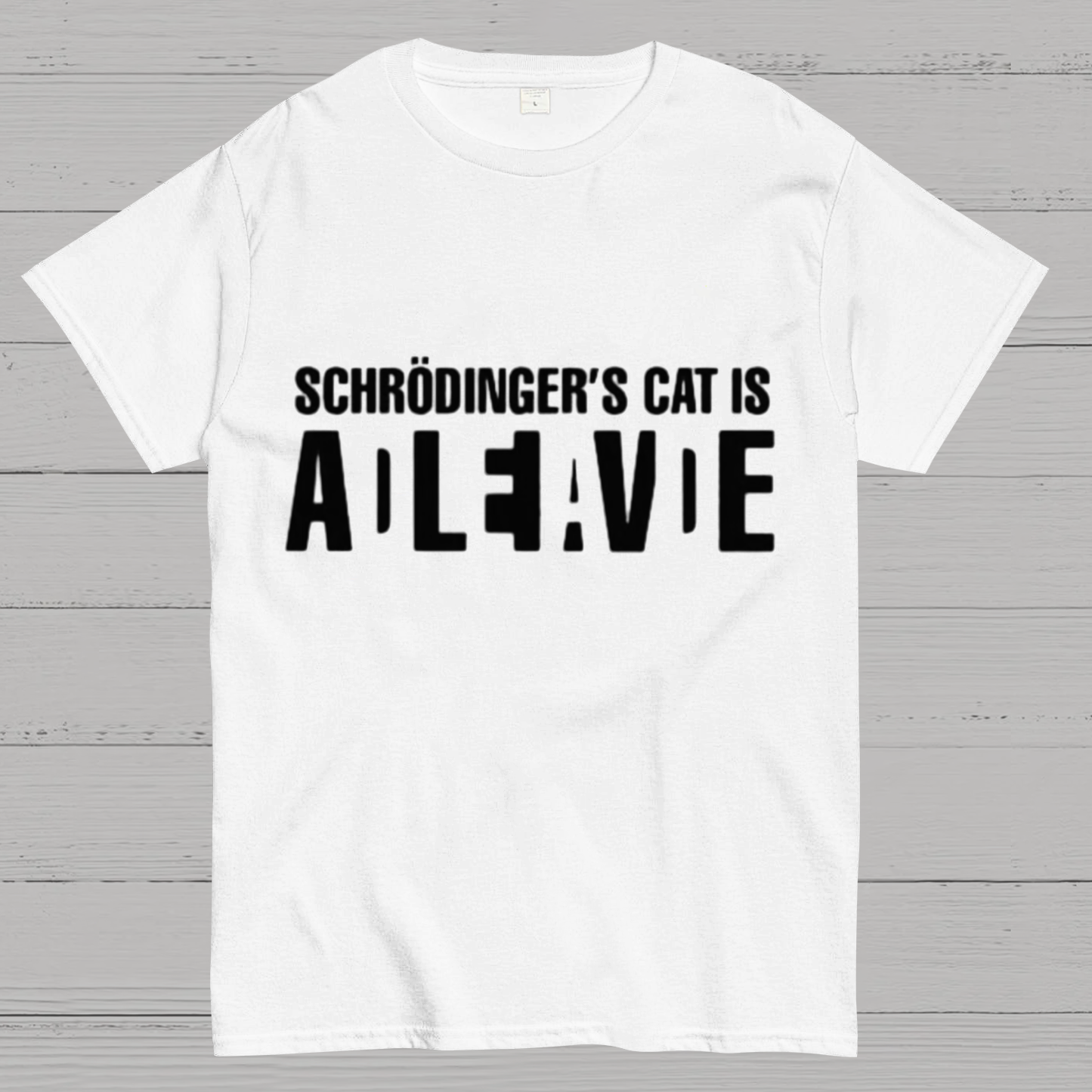 Schrödinger's Cat Adleiavde Geek Science T-Shirt
