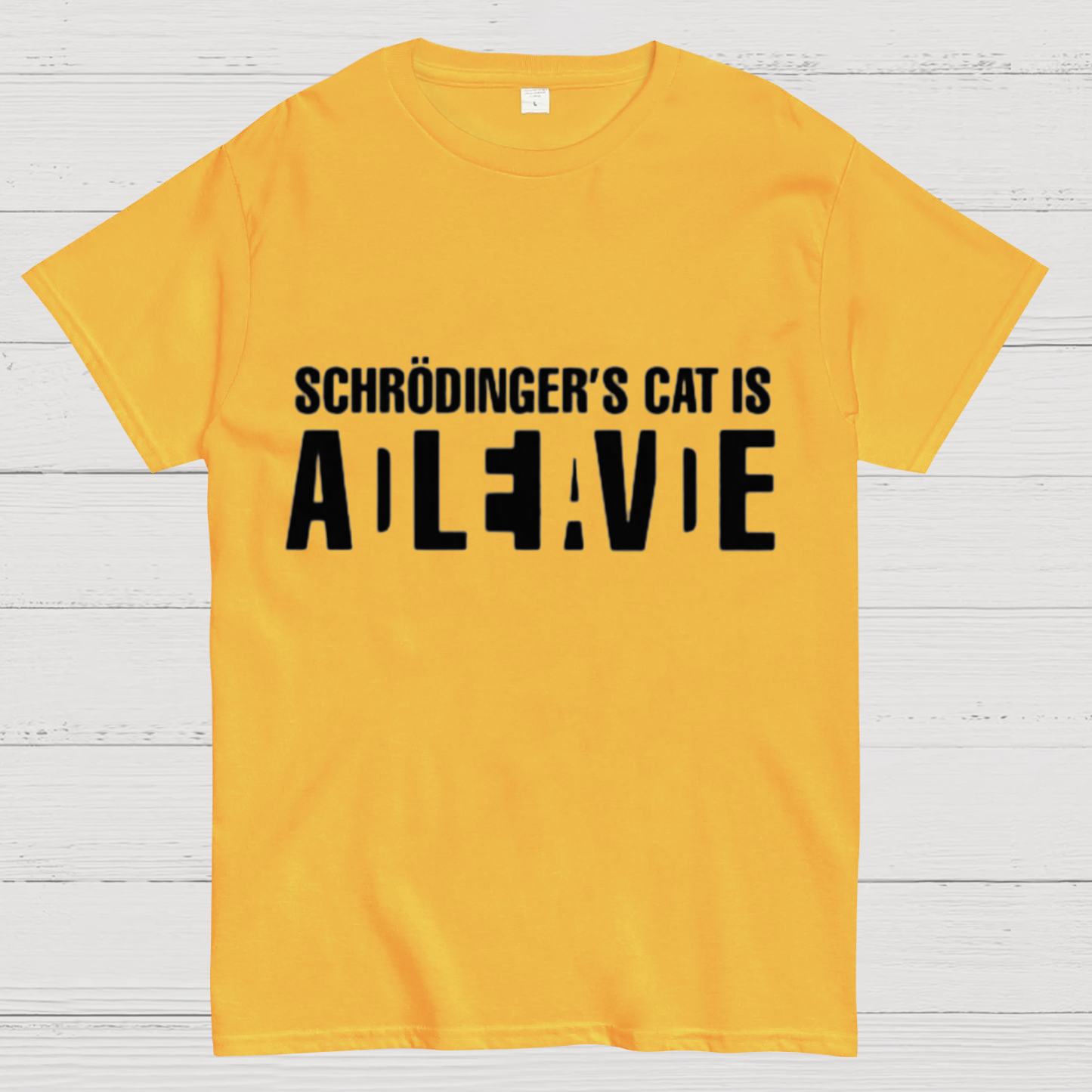 Schrödinger's Cat Adleiavde Geek Science T-Shirt