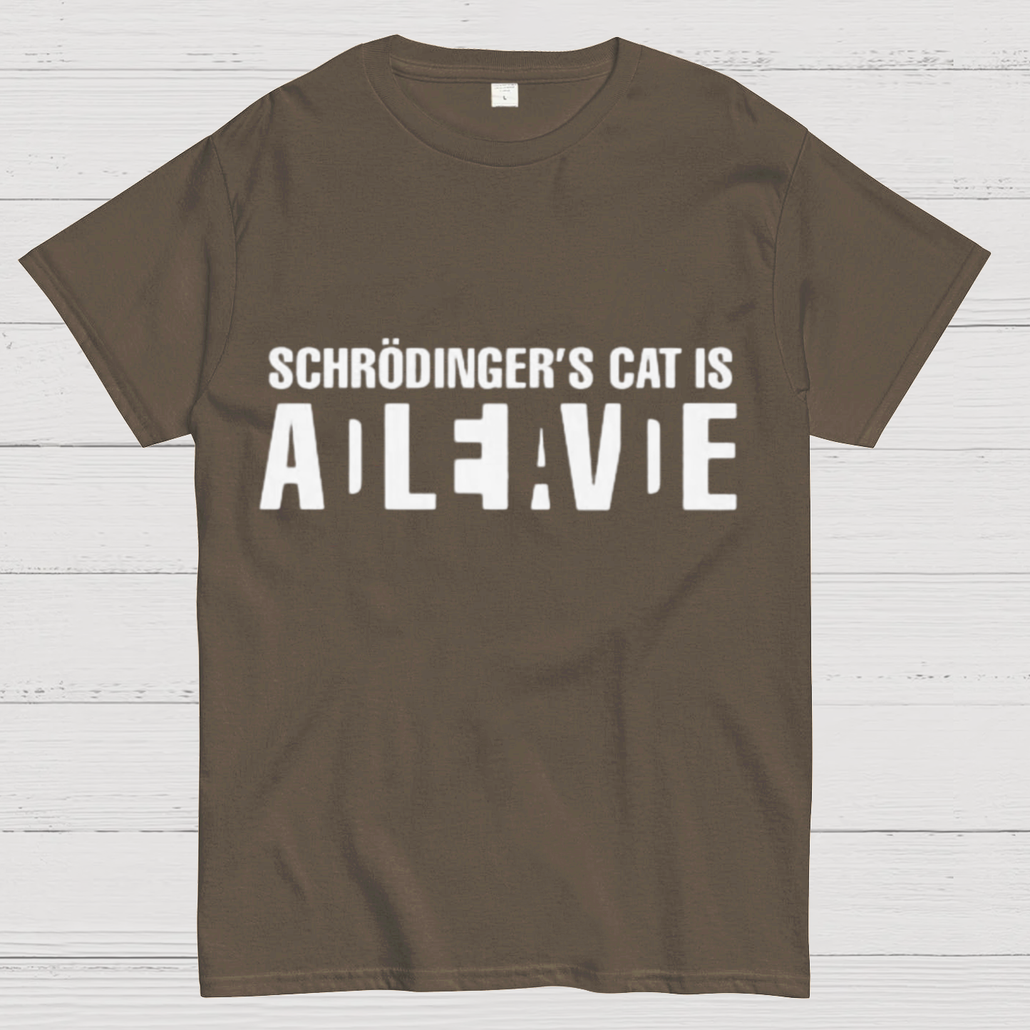 Schrödinger's Cat Adleiavde Geek Science T-Shirt