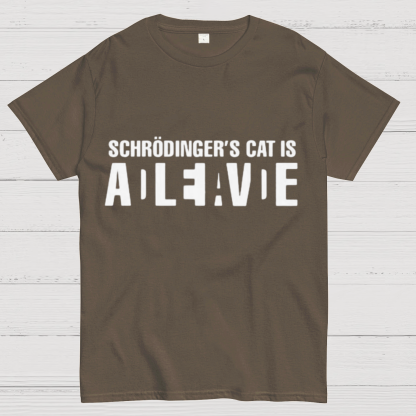 Schrödinger's Cat Adleiavde Geek Science T-Shirt