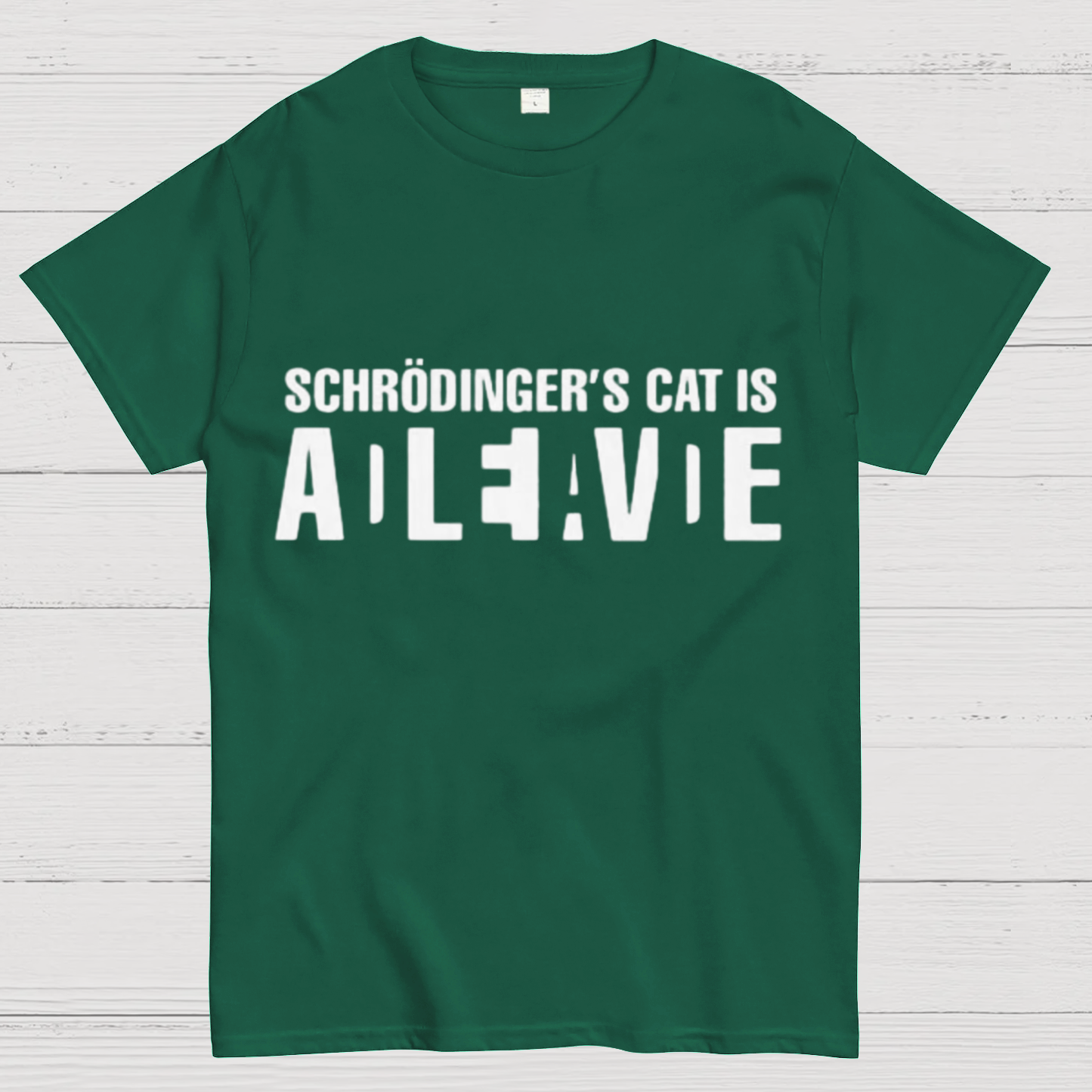 Schrödinger's Cat Adleiavde Geek Science T-Shirt