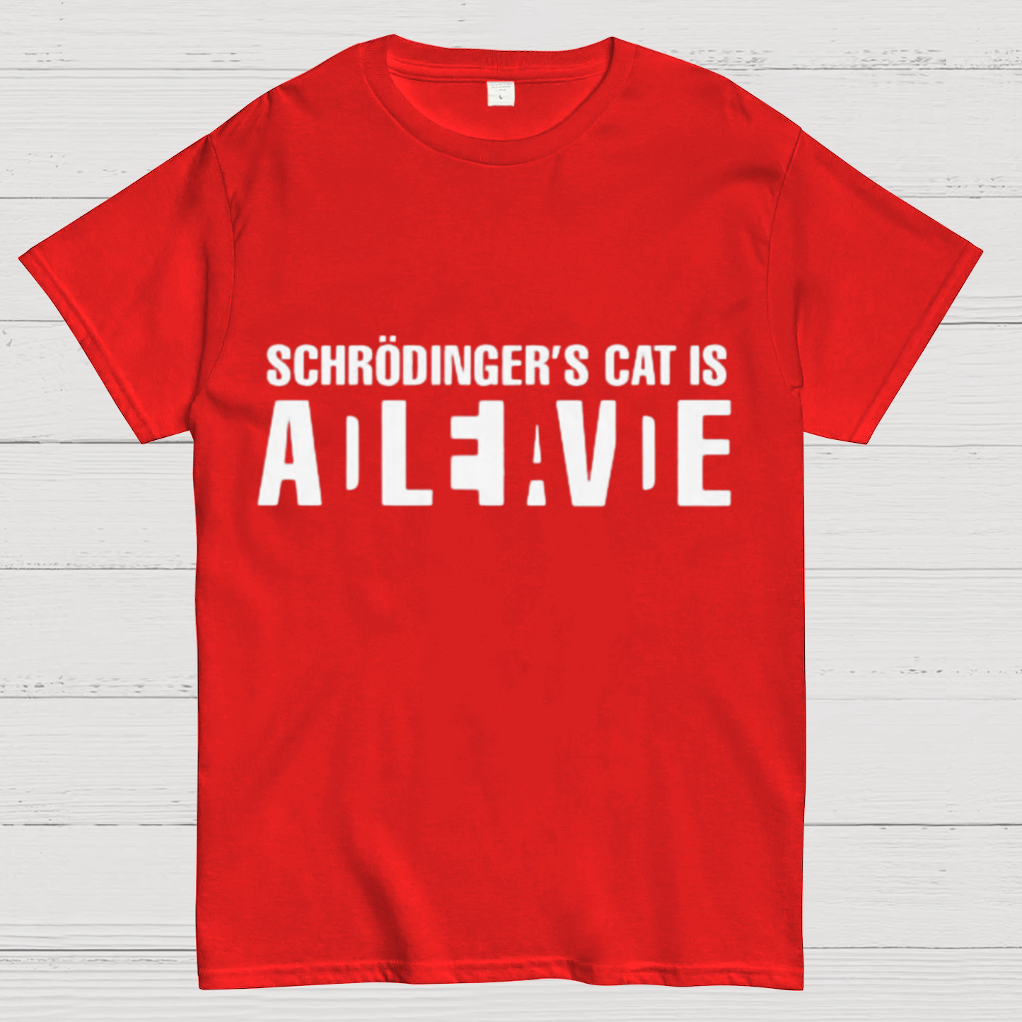 Schrödinger's Cat Adleiavde Geek Science T-Shirt
