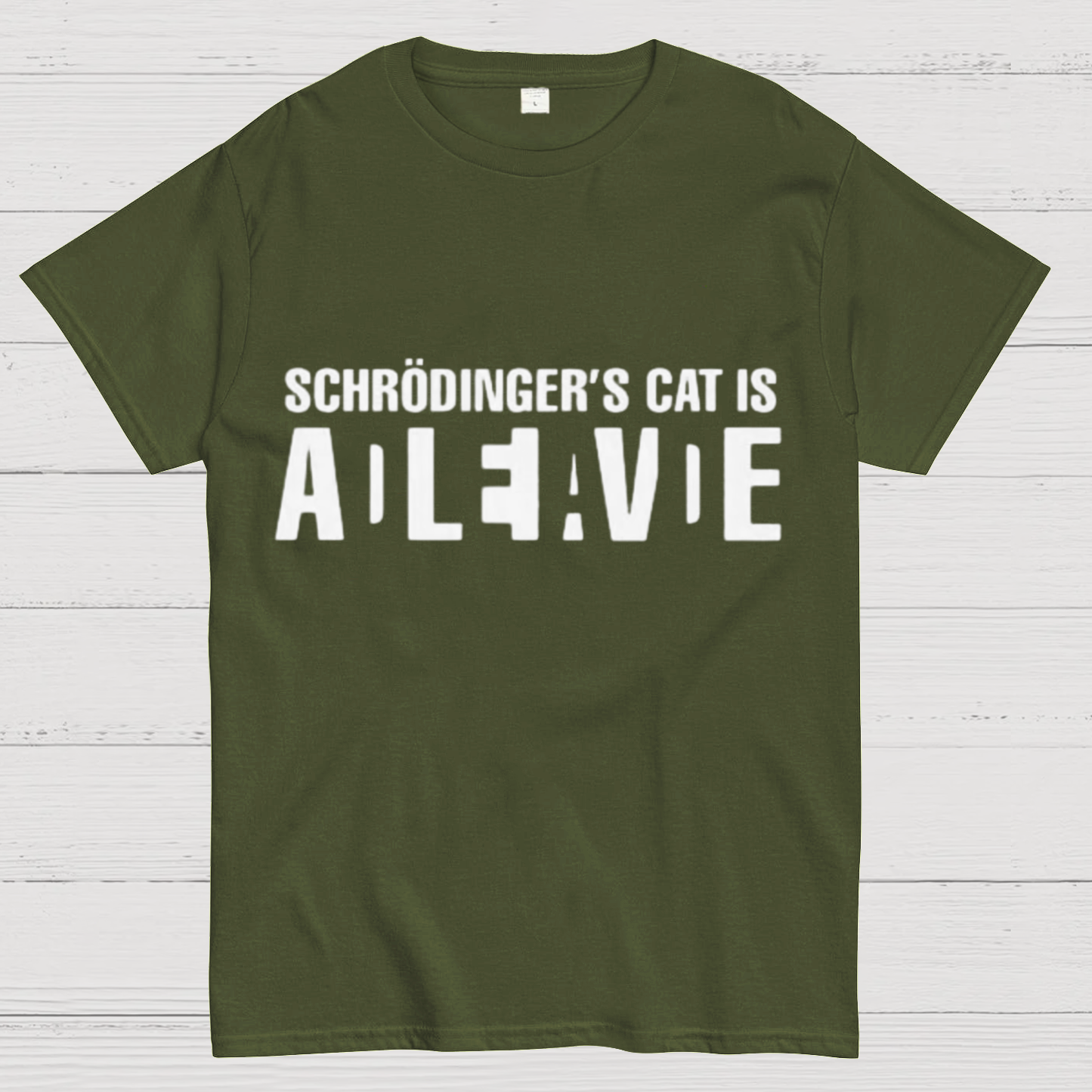 Schrödinger's Cat Adleiavde Geek Science T-Shirt